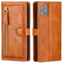 Load image into Gallery viewer, Premium Leather iPhone Flip Wallet &amp; Stand Case
