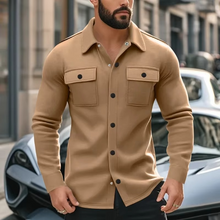 Load image into Gallery viewer, Men's Fleece Lapel Jacket with Pockets
