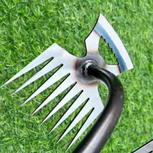 Load image into Gallery viewer, Dual-Purpose 8-Tooth Manganese Steel Hoe with Non-Slip Rubber Handle for Weeding, Digging, and Soil Loosening
