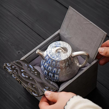 Load image into Gallery viewer, Gilded Silver Buddha Ceramic Tea Pot
