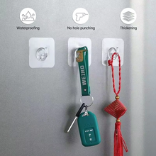 Load image into Gallery viewer, Transparent Self Adhesive Wall Hooks for Keys and Bathroom Organization

