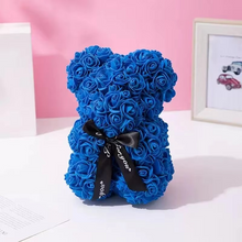 Load image into Gallery viewer, 9.8in Artificial Rose Teddy Bear Gift with Display Box - Romantic Anniversary or Valentine's Day Decor

