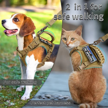 Load image into Gallery viewer, Adjustable Tactical Pet Harness with Control Handle for Cats and Large Dogs
