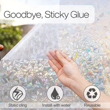 Load image into Gallery viewer, Spectra Static Cling Privacy Window Film – Rainbow Patterns &amp; Stained Glass Effects
