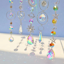 Load image into Gallery viewer, Galaxy Star and Moon Crystal Wind Chime Pendant for Home and Garden Decor
