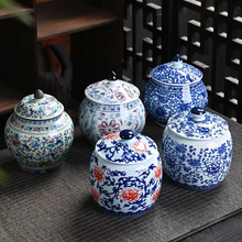 Load image into Gallery viewer, Blue And White Porcelain Tea Storage Jar
