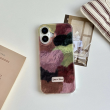 Load image into Gallery viewer, Exquisite Velour Heart Splice Glossy Glacial Texture iPhone Case
