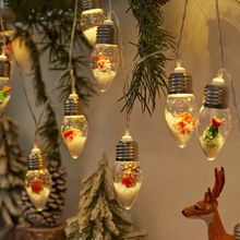 Load image into Gallery viewer, LED Christmas Snowball String Lights Battery Powered Clear Bulb Holiday Decoration
