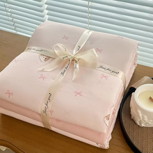 Load image into Gallery viewer, Floral Knit Cotton Bedding Set with Duvet Cover and Flat Sheet
