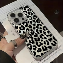 Load image into Gallery viewer, Leopard Print Glitter Shine Reflective Phone Case
