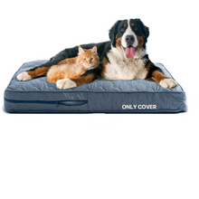 Load image into Gallery viewer, Orthopedic Dog Bed Cover for Large Dogs, Washable Foam Mat Cover, Quilted Crate Bed Protector
