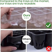 Load image into Gallery viewer, 12-Cell Plastic Seedling Starter Tray for Succulent and Garden Seeds
