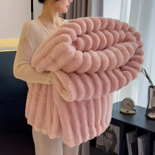 Load image into Gallery viewer, Luxurious Faux Rabbit Fur Plush Throw Blanket - Perfectly Warm and Soft for Your Home
