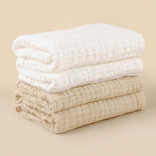 Load image into Gallery viewer, Luxurious 6-Layer Cotton Breathable Baby Swaddle Blanket with Lace Edging
