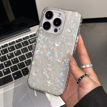 Load image into Gallery viewer, Dreamy Glitter Marble Conch Shell iPhone Cover
