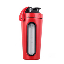 Load image into Gallery viewer, Stainless Steel 24oz Sports Shaker Bottle with Measurement Scale for Gym and Outdoor Fitness
