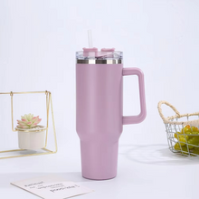 Load image into Gallery viewer, Stainless Steel Insulated Tumbler with Straw and Handle – 40 oz Large Capacity Thermal Cup
