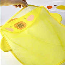 Load image into Gallery viewer, Cartoon Duck Baby Bath Toy Mesh Storage Bag with Suction Cups
