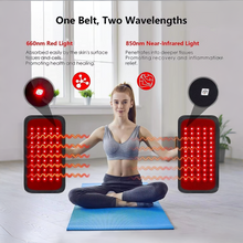 Load image into Gallery viewer, Red and Infrared LED Slimming Belt with Heat Therapy – 60 Light Beads, 850nm and 660nm Wavelengths
