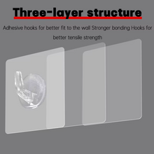 Load image into Gallery viewer, Transparent Self Adhesive Wall Hooks for Keys and Bathroom Organization
