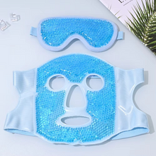 Load image into Gallery viewer, Cold and Hot Therapy Full Face Gel Bead Mask with Eye Compress
