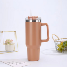Load image into Gallery viewer, Stainless Steel Insulated Tumbler with Straw and Handle – 40 oz Large Capacity Thermal Cup
