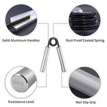 Load image into Gallery viewer, Adjustable Aluminum Hand Grip Strength Trainer for Finger and Arm Fitness
