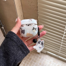 Load image into Gallery viewer, Cute Cartoon Cat Earphone Case with Mini Bell Pendant
