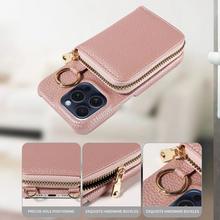 Load image into Gallery viewer, Premium Leather Multi-Function iPhone Case with Anti-Degaussing Protection
