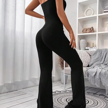 Load image into Gallery viewer, Women's Summer Drawstring Waist Slim Fit Micro-Flare Jumpsuit Pants
