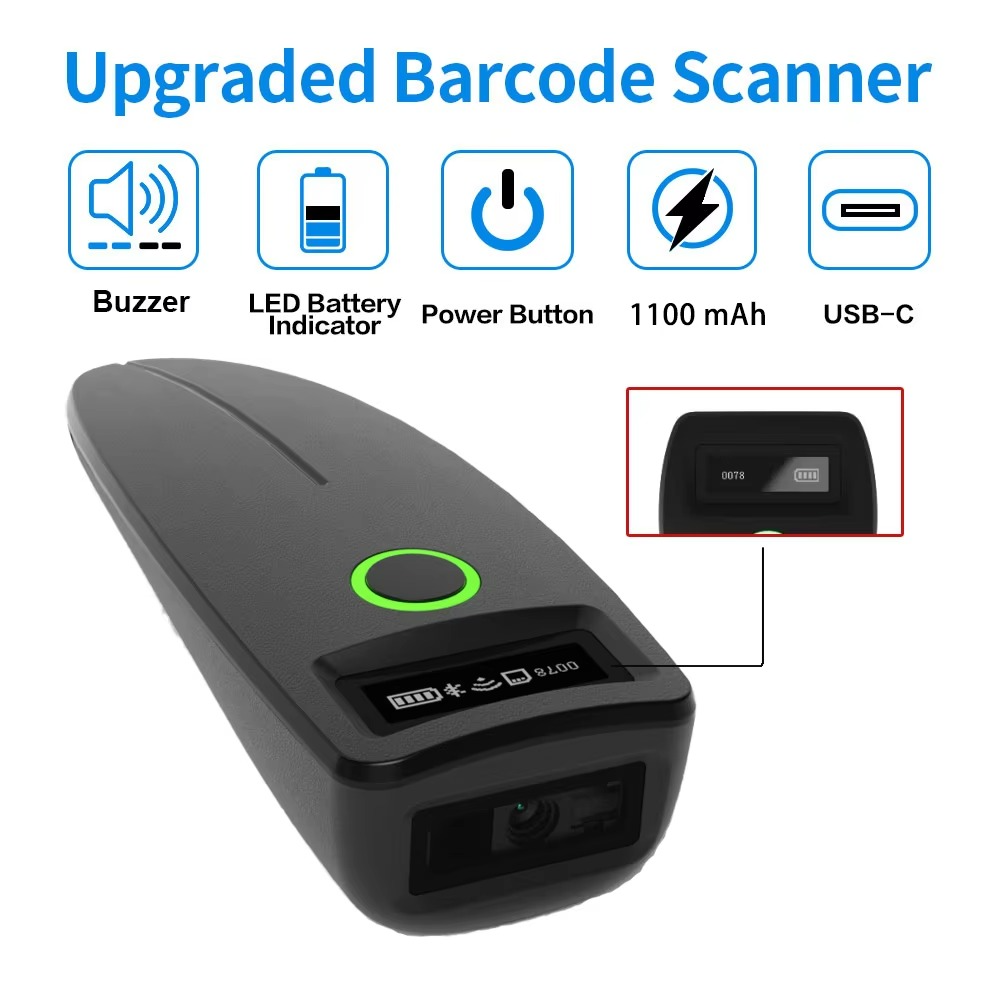 Portable Barcode Scanner With OLED Display And Vibration Feedback – Zoolase