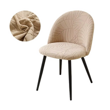 Load image into Gallery viewer, Elastic Velvet Chair Covers - Stretch Low Back Slipcovers for Dining and Makeup Chairs
