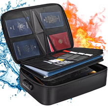 Load image into Gallery viewer, Fireproof and Waterproof Document Organizer Bag – Portable Protective Storage for Travel and Home Security
