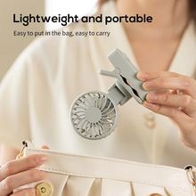 Load image into Gallery viewer, Portable Rechargeable Clip Fan with Type C Charging and 3 Speed Settings for Personal Cooling
