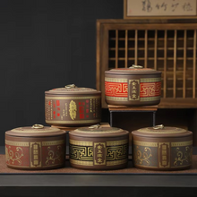 Load image into Gallery viewer, Purple Clay Tea Jar for Loose Leaf Storage
