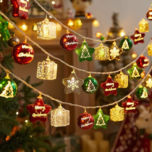 Load image into Gallery viewer, Christmas Light String with Candy Cane Santa and Snowman Decorative Lamps for Holiday Home Décor
