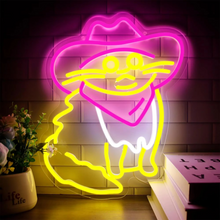 Load image into Gallery viewer, USB-Enabled Cat Cowboy Neon Light - Perfect for Bedrooms, Game Rooms, and Parties

