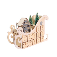 Load image into Gallery viewer, Wooden Christmas Countdown Calendar With Tree, 24 Day Wear Resistant Holiday Décor
