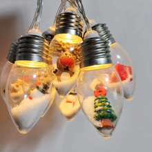 Load image into Gallery viewer, LED Christmas Snowball String Lights Battery Powered Clear Bulb Holiday Decoration
