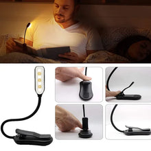 Load image into Gallery viewer, LED Reading Lamp Rechargeable USB, 3 Color Temperatures &amp; 9 Brightness Levels Flexible Eye-Friendly Light
