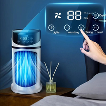 Load image into Gallery viewer, Portable Air Cooler Fan with Humidifier &amp; Dust Filter – USB Powered Mini AC for Home &amp; Office
