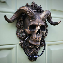 Load image into Gallery viewer, Resin Gothic Goat Skull Door Knocker
