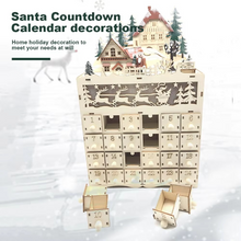 Load image into Gallery viewer, Christmas LED Advent Calendar with Light and Candy Drawers for Holiday Decoration
