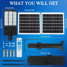 Load image into Gallery viewer, Ultra-Bright 80000LM Dual-Panel Solar Powered LED Flood Light with Motion Sensor
