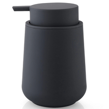Load image into Gallery viewer, Matte Black Liquid Hand Soap Dispenser 11oz Modern Refillable Plastic Bottle for Bathroom and Kitchen Counter
