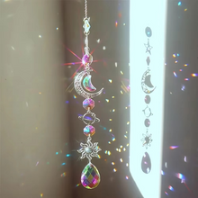 Load image into Gallery viewer, Galaxy Star and Moon Crystal Wind Chime Pendant for Home and Garden Decor
