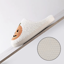 Load image into Gallery viewer, Spooky Pumpkin Lantern Slippers – Plush, Non-Slip, and Ultra Warm for Men and Women
