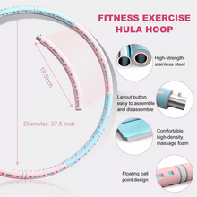 Load image into Gallery viewer, Detachable Stainless Steel Weighted Fitness Hoop for Full Body Exercise
