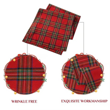 Load image into Gallery viewer, Christmas Plaid Table Runner Red and White Check Tablecloth for Holiday Dining and Home Décor
