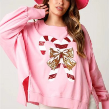 Load image into Gallery viewer, Womens Long Sleeve Cotton Sweatshirt Top with Crew Neck and Casual Print
